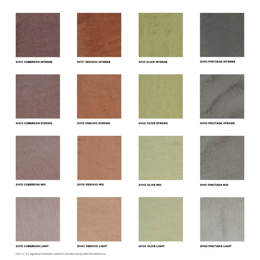 モールテックスのカラーチャートは色味が豊富！