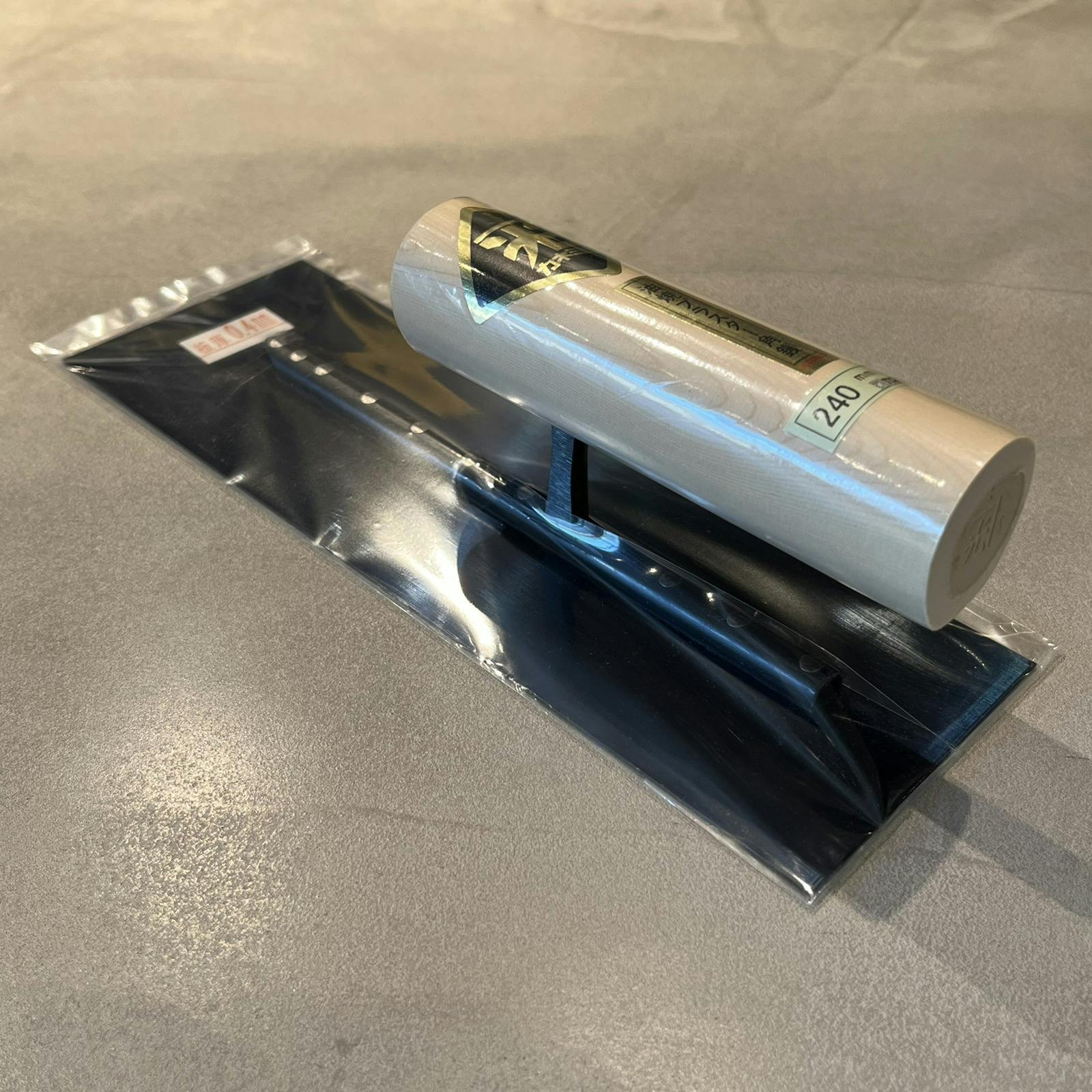 左官コテ 4丁 藤原産業 金長 ステン角鏝 0.4MM 240MM 仕上げ 黒柄 こて コテ
